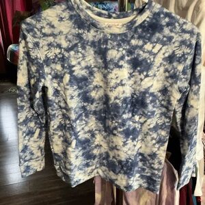 Blue and White Tie-Dye Long Sleeve Shirt Kids